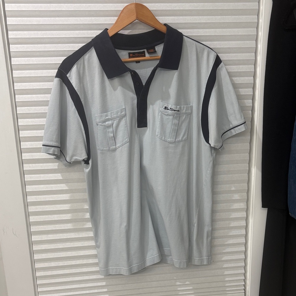 Ben Sherman Gray Polo with Black Accents